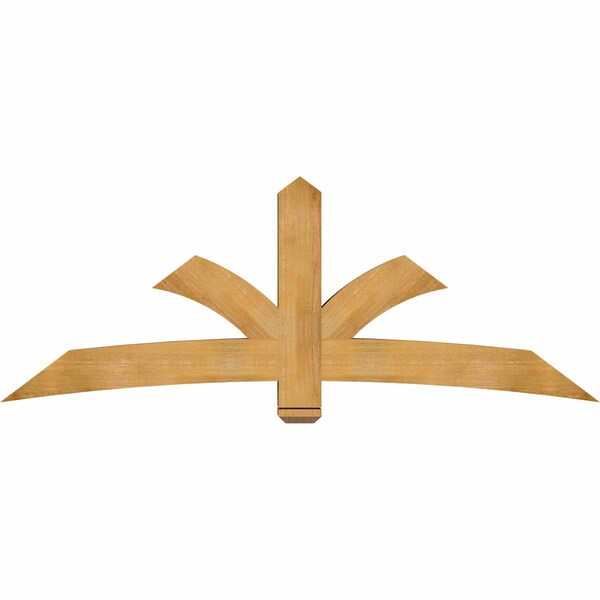 Ekena Millwork Davenport Rough Sawn Timber Gable Bracket, Western Red Cedar, 84"W x 31"H x 6"D x 6"F, 9/12 Pitch GBW084X31X0606DAV00RWR - main